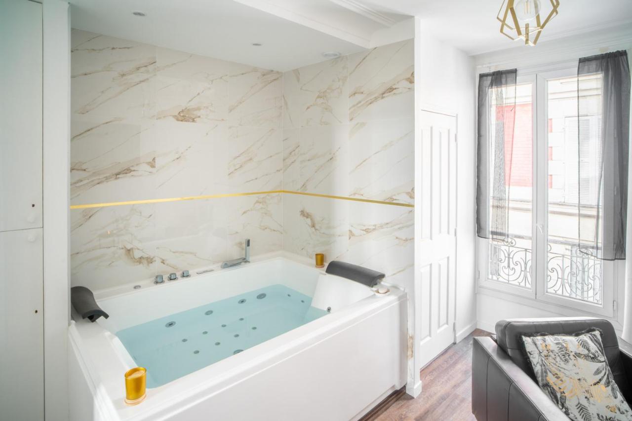 Suite L'Eclipse Paris, Logement Avec Jacuzzi, A 10 Minutes Des Champs Elysees Levallois-Perret Exterior foto